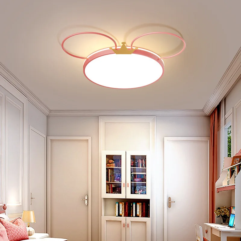 

Детская комната спальня лампа мальчик девочка Творческий мультфильм потолочный светильник современный минималистичный комната лампа основной спальня освещение