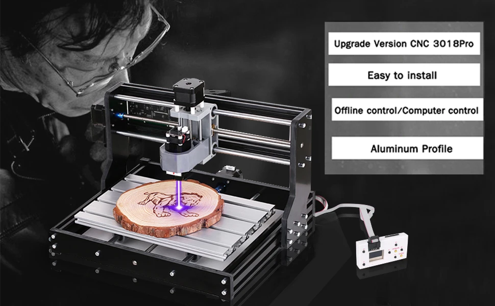 CNC 3018 PRO лазерный гравер ЧПУ деревообрабатывающий станок GRBL ER11 Хобби DIY гравировальный станок для дерева PCB PVC мини CNC3018 гравер