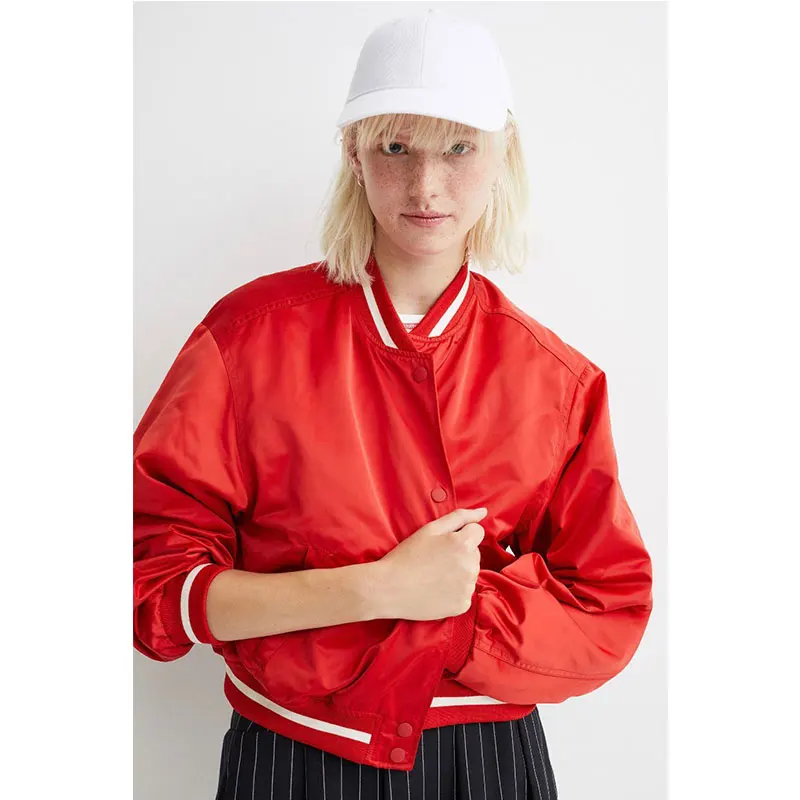 

Nlzgmsj Za Women 2021 Autumn Fashion Baseball Uniform Female Standard Zipper Rib Sleeve Clothing Bomber Jacket Women 202108