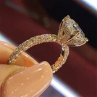 Женское кольцо для помолвки, обручальное кольцо, модное цельное блестящее кольцо с мозаикой, классическое украшение для вечеринки, подарок на день Святого Валентина, размер 5, 6, 7, 8, 9, 10