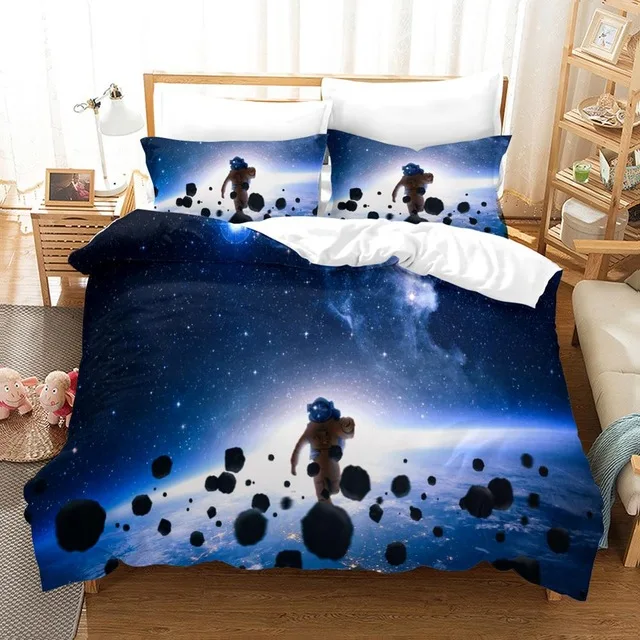 

Astronaut 3D Print Bedding Set Space Universe Kids' Dream Gifts Cartoon Duvet Cover Set Luxury Home Textiles