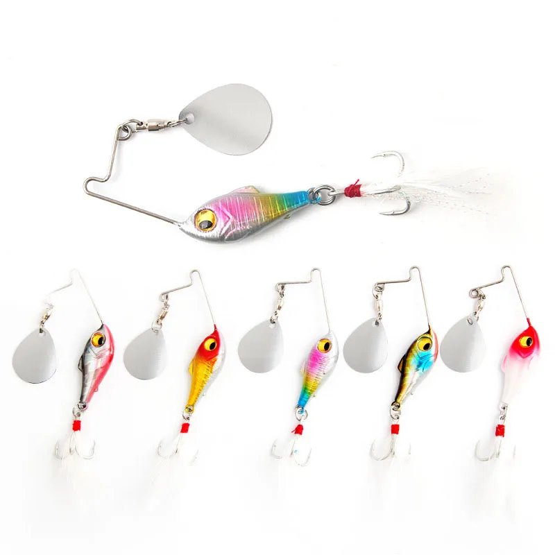 

10g 15g 20g Metal Rotating Spinner Spoon Fishing Lure Sequins Crankbait Artificial Baits Wobbler Bait Spoon for pike Jig Lure