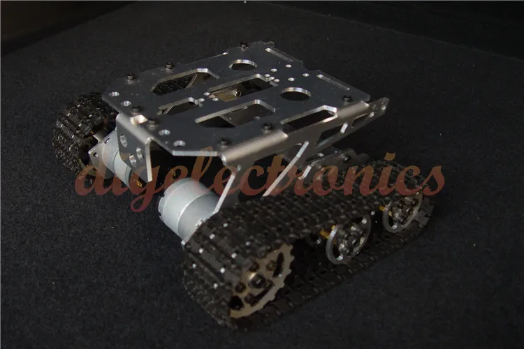 

High Quality Metal Aluminum Alloy Smart Robot Tank Chassis Kits RC Tracked Car Intelligent RC Toys for Kids diy Robot Models