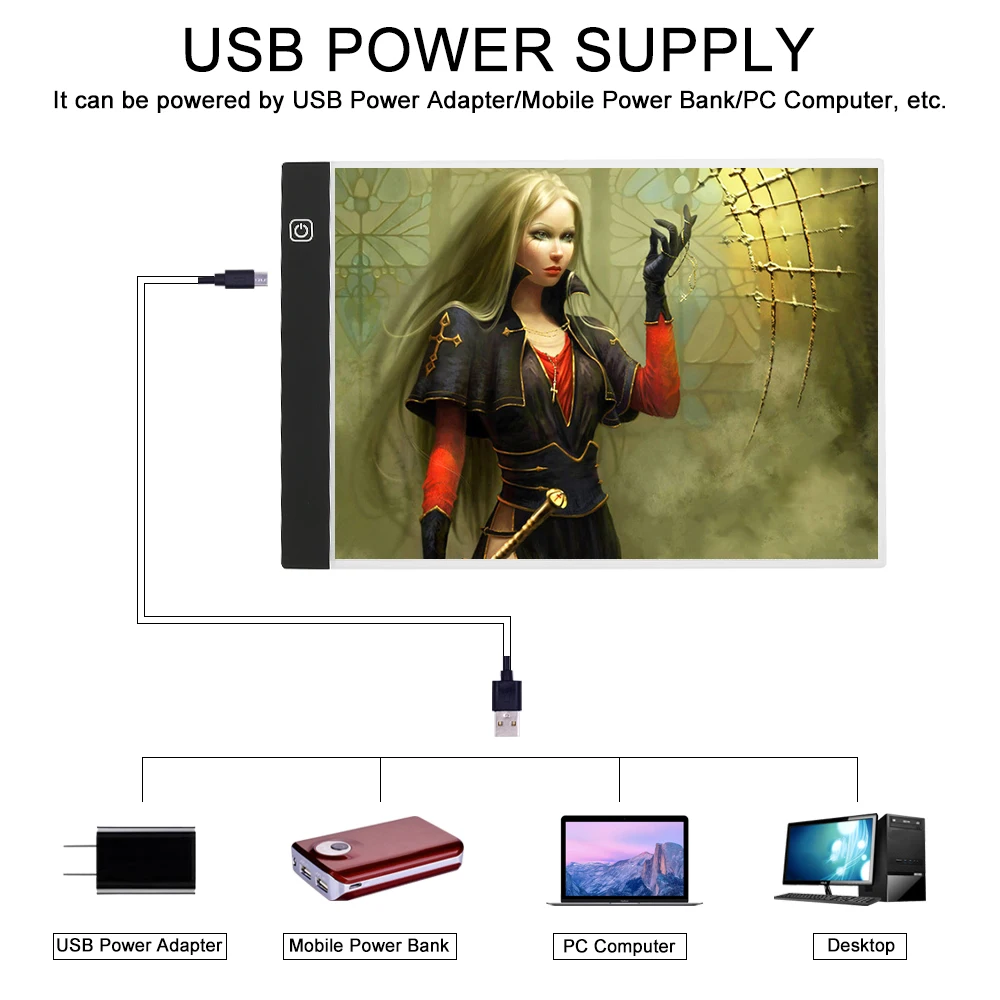 A4 Led копия стола светящаяся доска эскиз отражение Затемнения Кронштейн живопись