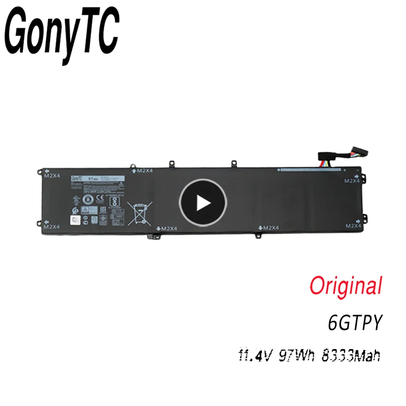 Новый оригинальный аккумулятор GONYTC 11 4 в 97 Втч для ноутбука Dell 5510 XPS 15 9550 9560 6GTPY 5XJ28