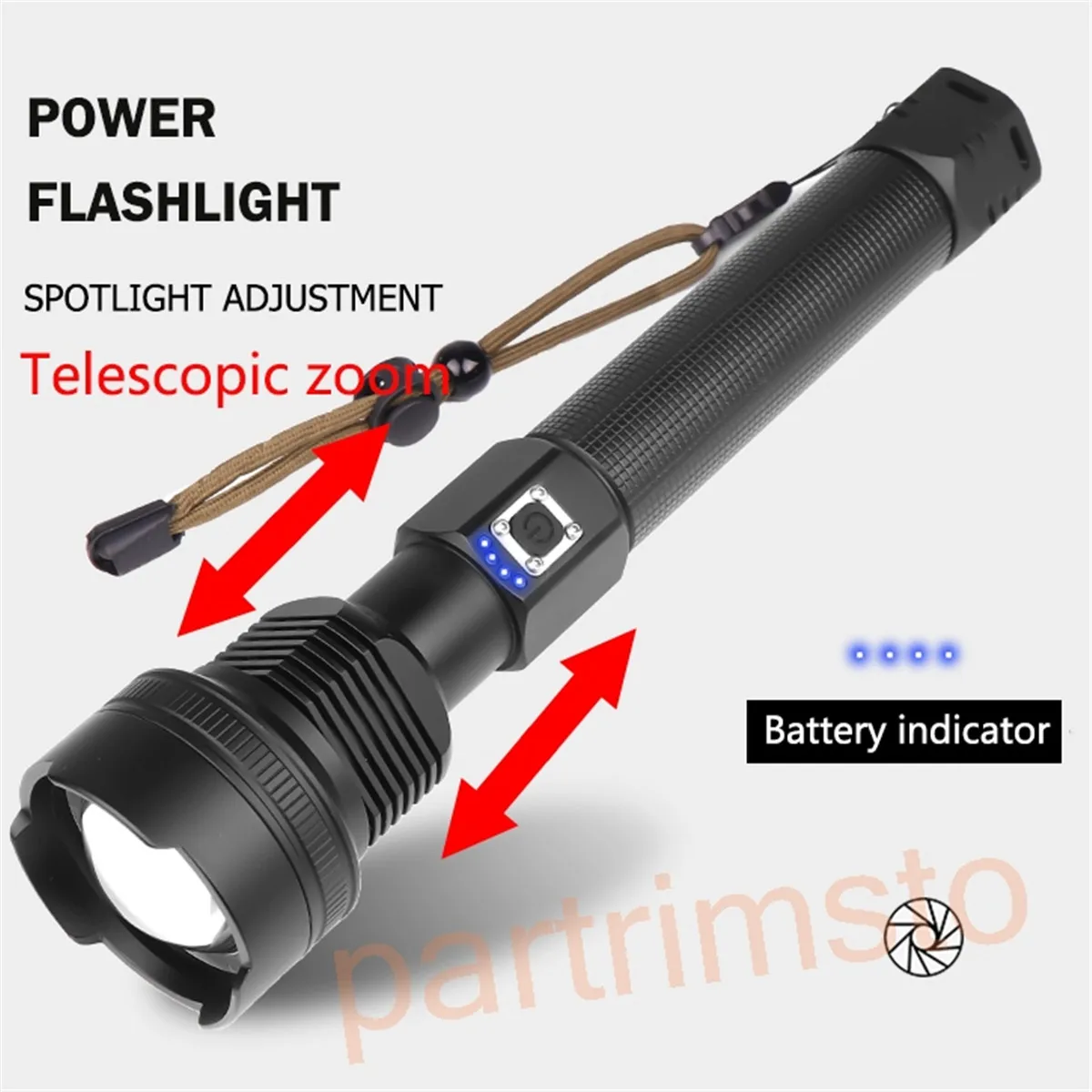 구매 다기능 USB 충전 방수 충전식 손전등 토치 플래시 조명 검사 램프 무선 작업 캠핑 LED