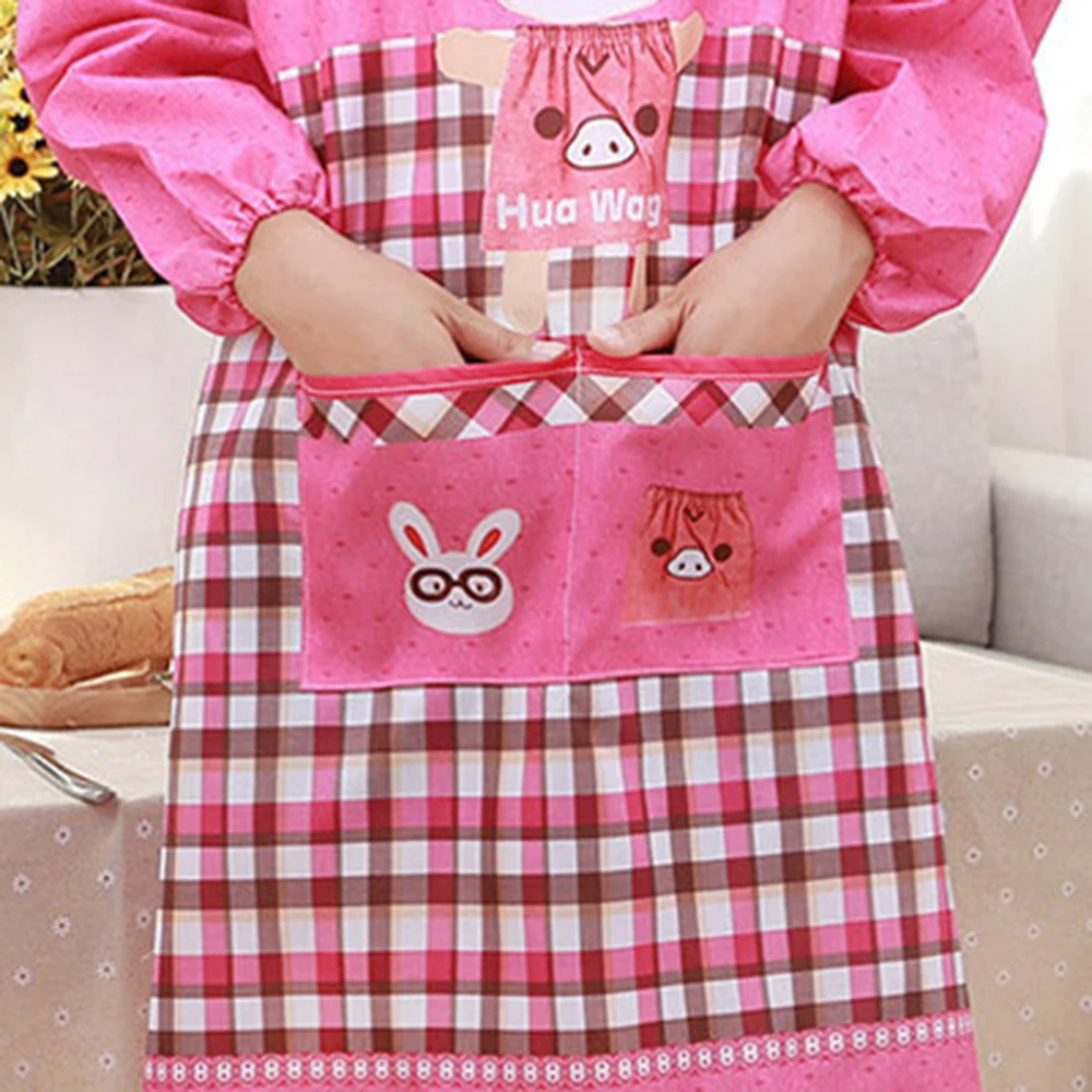 Новый корейский цельный фартук с длинными рукавами водонепроницаемый кухонный