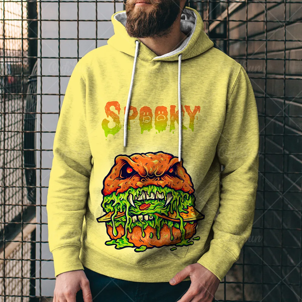 2021 весна и осень Удобная мужская Свободная трехмерная Толстовка с принтом