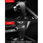 Для Honda вариабельности сердечного ритма HR-V Vezel 2014-2019 ABS Матовыйуглеродного волокна внутренняя автомобиля шестерни рычаг переключения передач ручка Накладка для леворульных автомобилей аксессуары 2 шт.