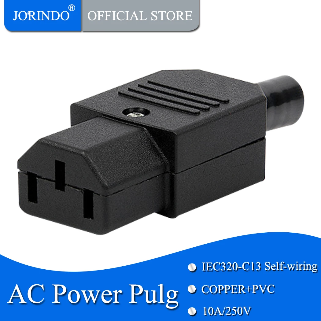 Горизонтальный разъем joriniec C13 IEC 320 съемные вилки для электрического кабеля