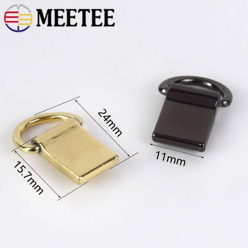 Meetee 5/10 шт. Металлические пряжки для украшения сумки DIY ремешок боковое подвесное