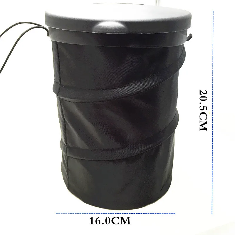 

Universal Hanging Multifunctional Creative Collapsible Car Trash Can with Cover CarSupplies Car Interior Car Storage Supplies