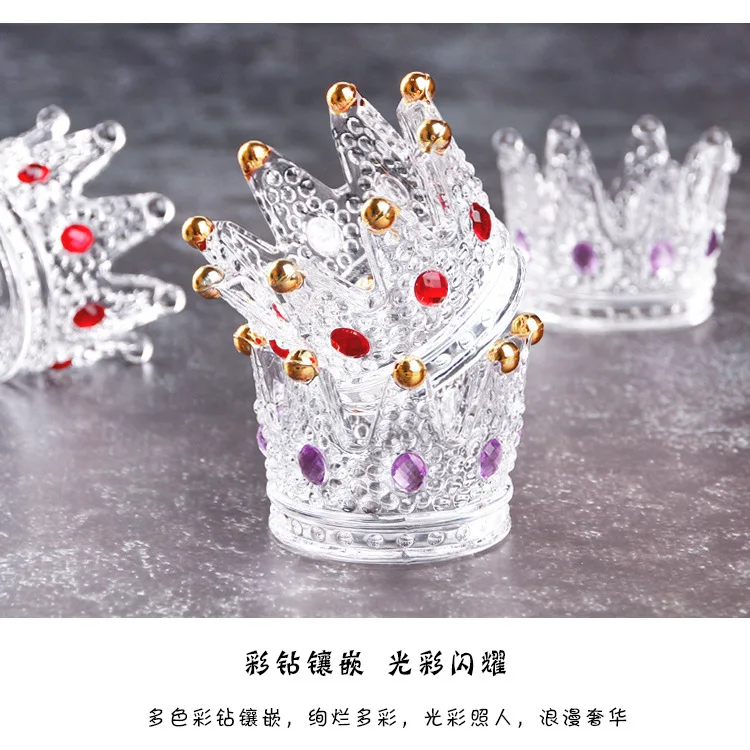 Многослойная Хрустальная пепельница в форме короны для сигарет Пепельница