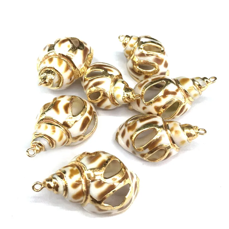 Летний Пляжный браслет из прородного белого камня в виде ракушки ожерелье с