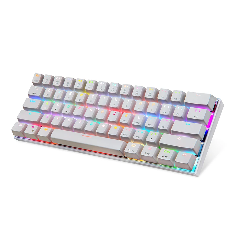 mini new motospeed ck62 gaming mechanical keyboard usb wiredbluetooth dual mode 61 keys rgb led backlight for pc computer gamer free global shipping