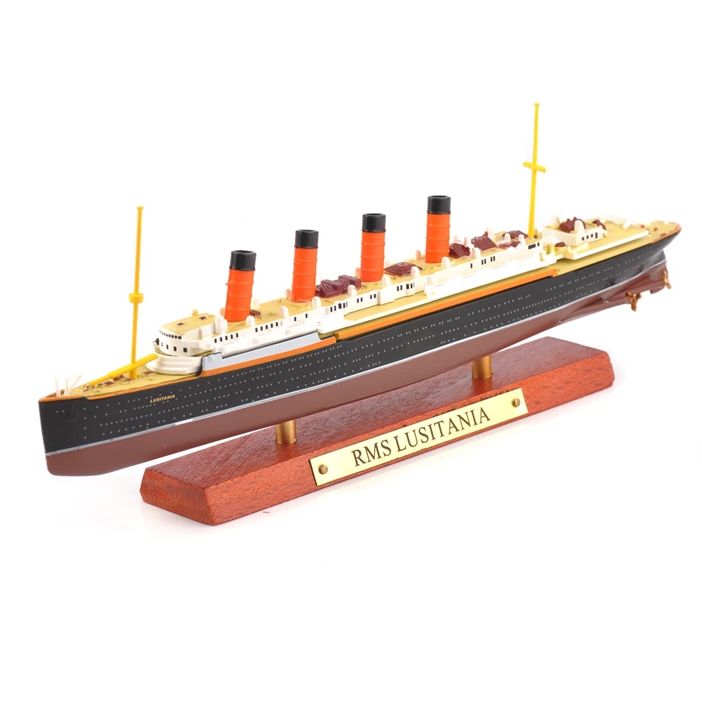 RMS Lusitania 1/1250 шкала литья под давлением Франция и Нормандия и RMS луситания и RMS TITANNIC паровой корабль модель круизного корабля коллекция детские игрушки подарок - Цвет: RMS Lusitania