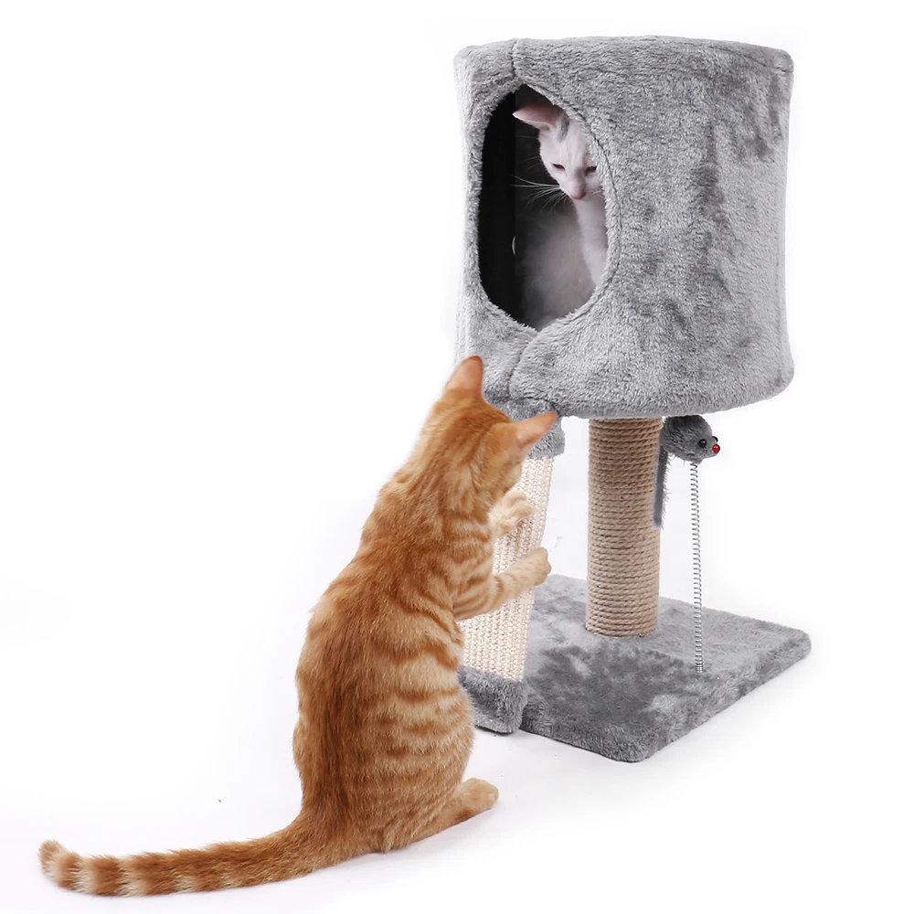 Domestic Delivery Cat Tree Condo House Scratcher Funny Scratching Post Climbing Tree Toy for Cats Kitten Activity Pet House Nest