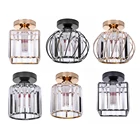 Хрустальные потолочные лампы с креплением, современные панельные светильники теплого белого цвета, роскошная потолочная лампа, креативная индивидуальная лампа для балкона, коридора