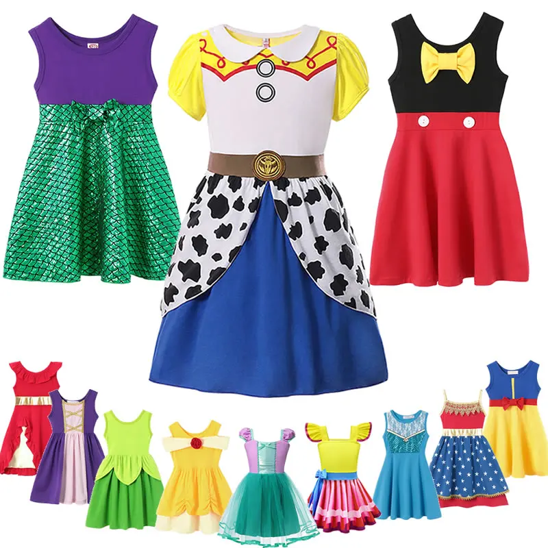 Платье для девочки костюмы принцессы Микки-Маус девочек Женский костюм косплея