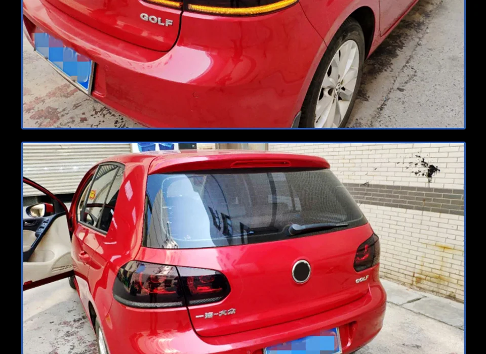Задний фонарь для VW Golf 6 2009-2012 R20 MK6 светодиодный задние фары, противотуманные фары Габаритные огни DRL Тюнинг автомобилей, автомобильные аксессуары