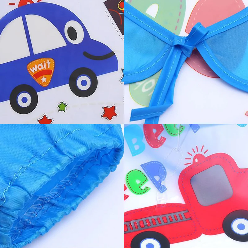 Baby Bibs Waterproof Burp Cloths Full Sleeve Children Apron Feeding Drooling Baberos Bebe Long Sleeves for | Детская одежда и