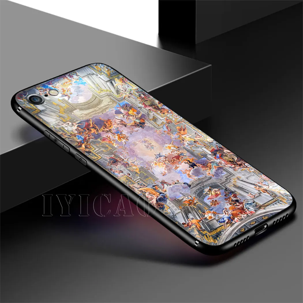 IYICAO Madonna Church frescoes Angel Soft Silicone Case for iPhone 11 Pro Max XR X XS 6 6S 7 8 Plus 5 5S SE Phone |