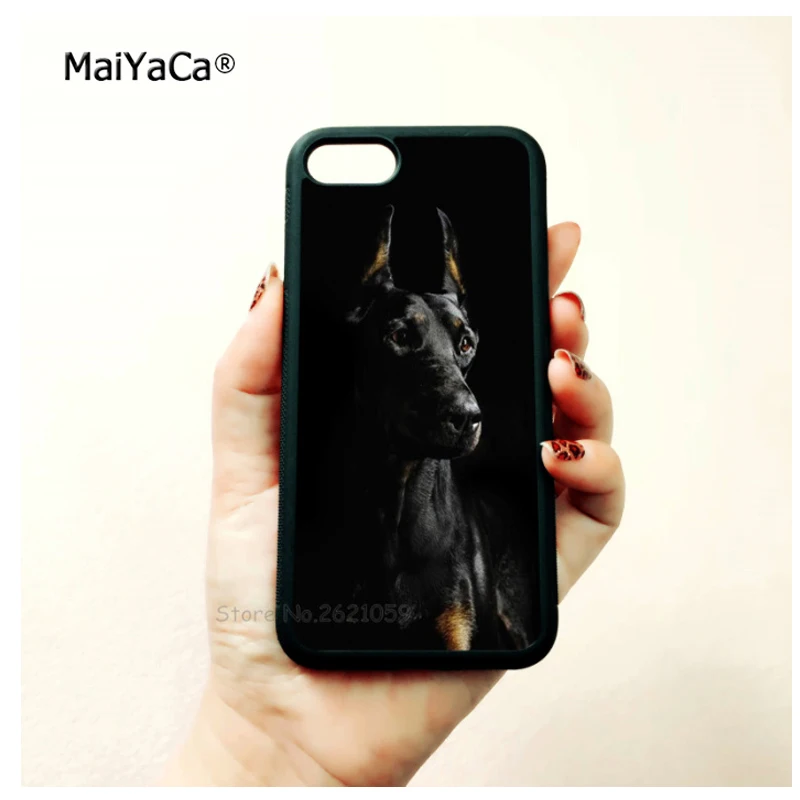 MaiYaCa Doberman pinscher dog Мягкие силиконовые чехлы для телефонов apple iPhone 11 pro max 5s SE 6 6s 7 8 plus XR
