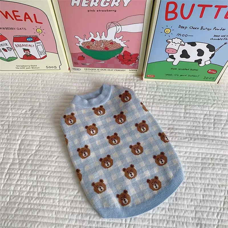 

Autumn and winter clothes knitted dog sweater Teddy Bichon VIP Pomeranian Schnauzer small puppy pet clothes