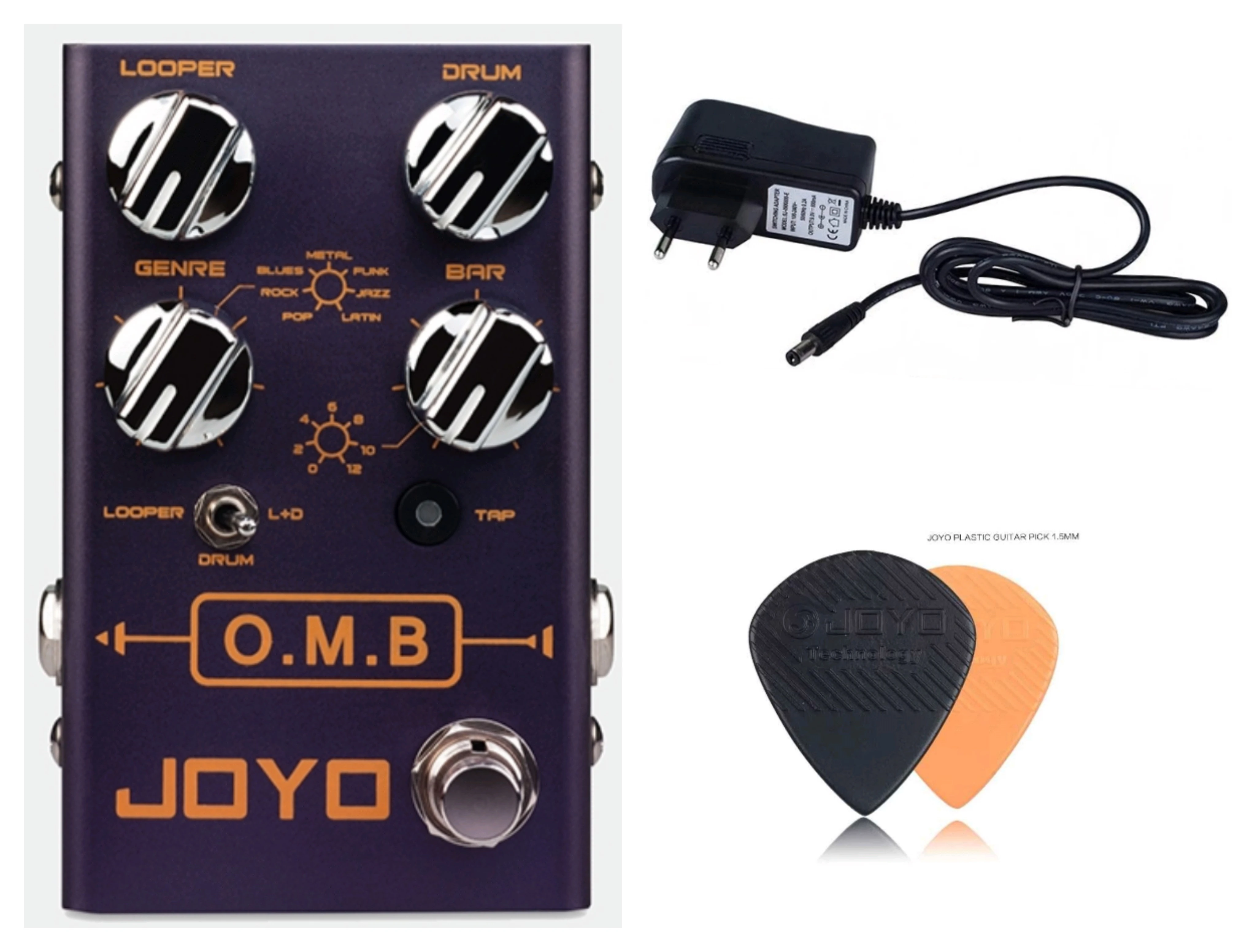 Педаль для гитары Joyo o O.M.B LOOPER режим барабана автоматическое выравнивание