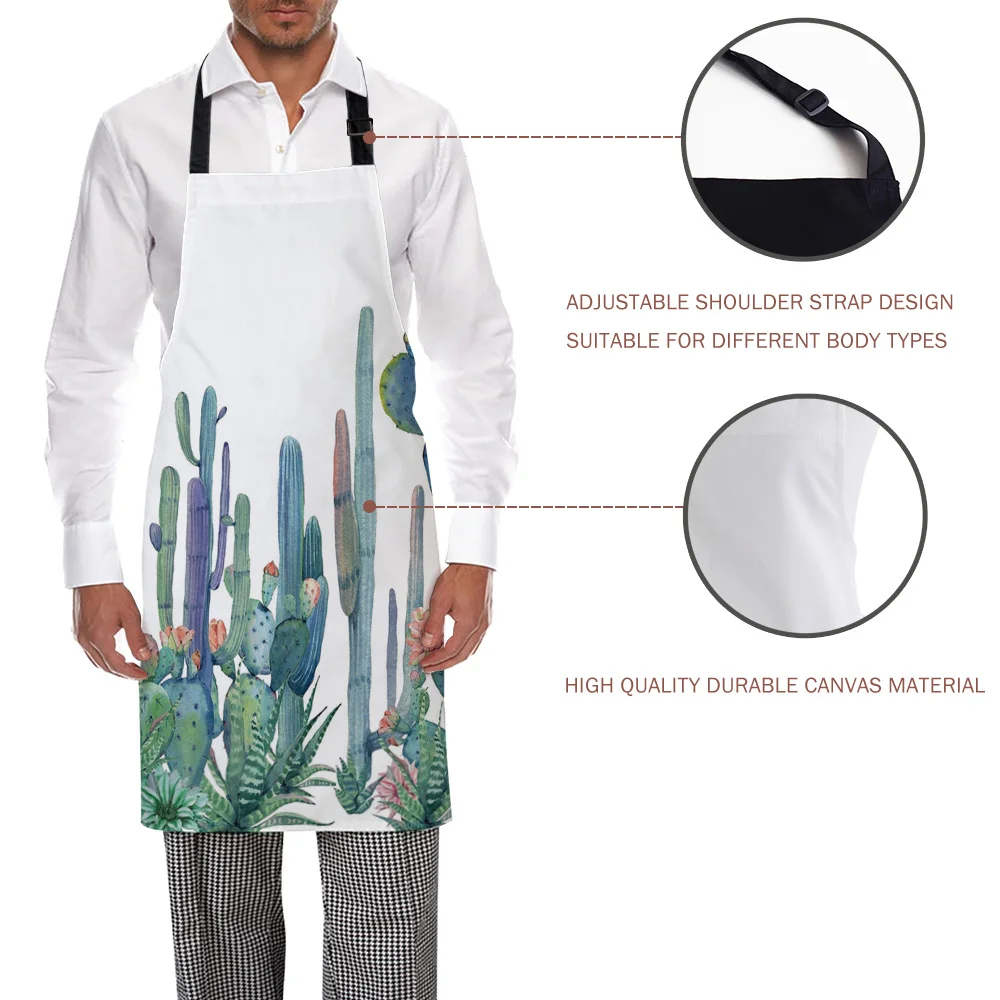 Акварельные кактус свежие скандинавские кухонные женские фартуки Детская