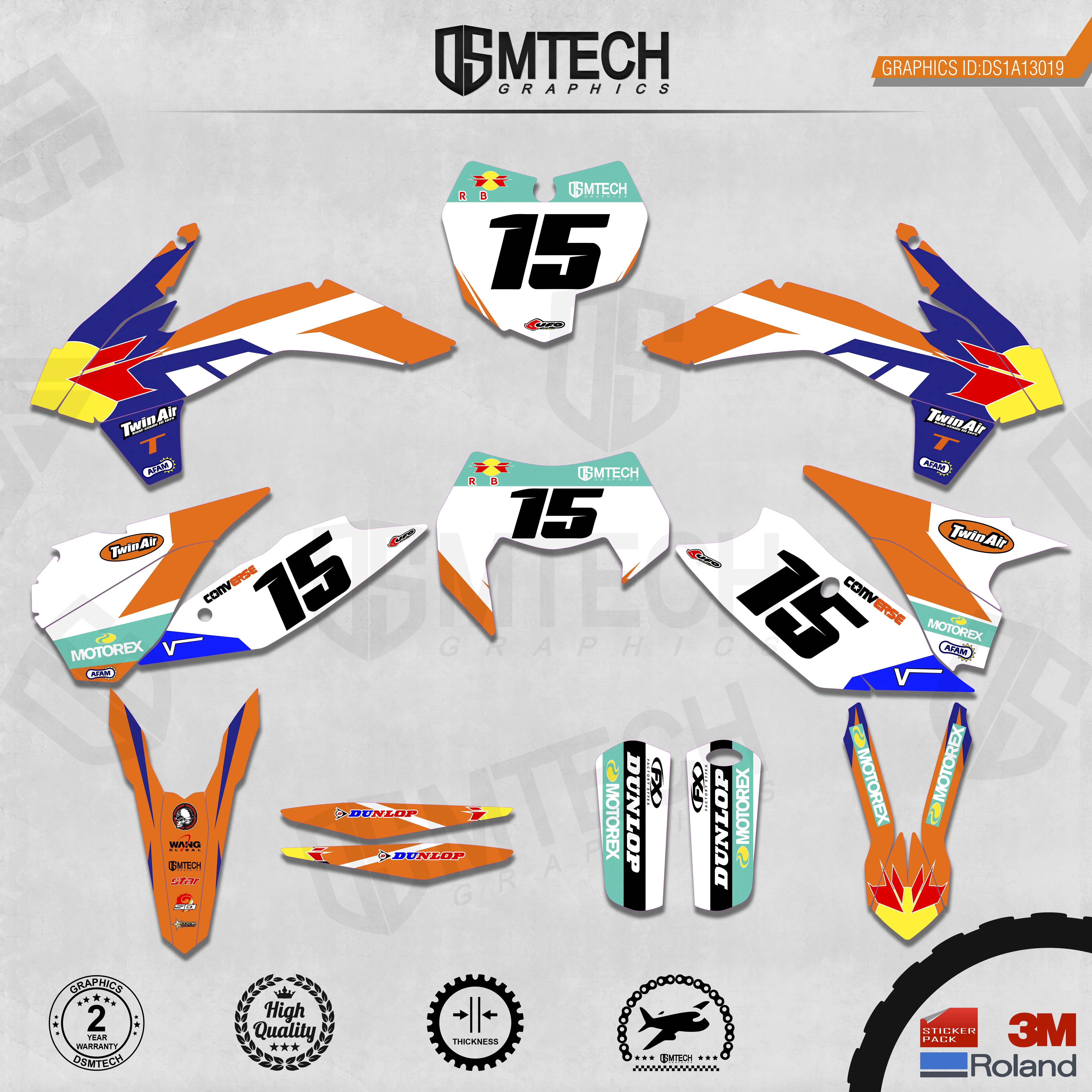DSMTECH Customized Team Graphics Backgrounds Decals 3M Custom Stickers For 2013-2014 SXF 2015 SXF 2014-2015 EXC 2016 EXC  019
