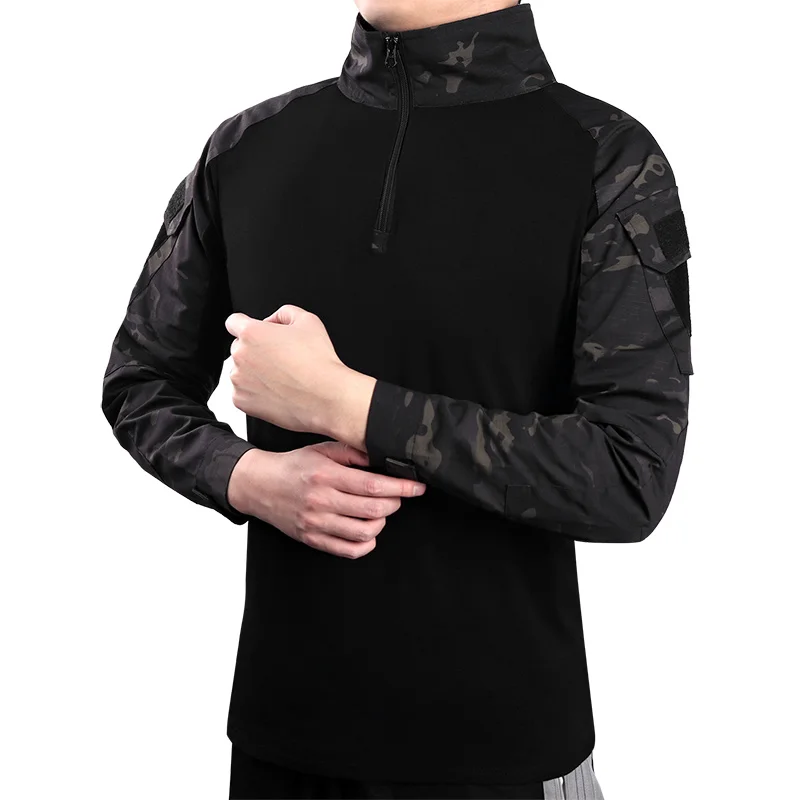 Men's Tactical T-Shirt Military Army Camouflage Long-Sleeve Male Hunting Breathable Sport Clothes Autumn Spring Cotton |