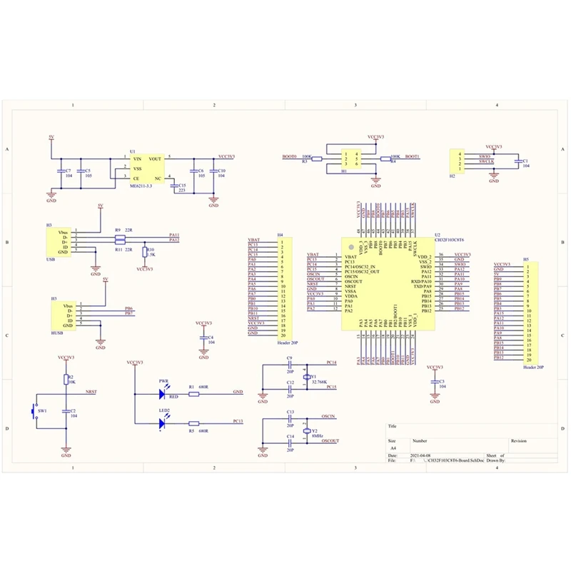 

STM32F103C8T6 ARM STM32 CH32F103C8T6, Mirco-USB