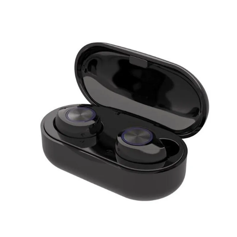 Черный Tw60 tws Bluetooth 5,0 наушники IPX5 Водонепроницаемая гарнитура с шумоподавлением Беспроводные наушники pk Q32 inpods i 12 i18 - Цвет: Черный