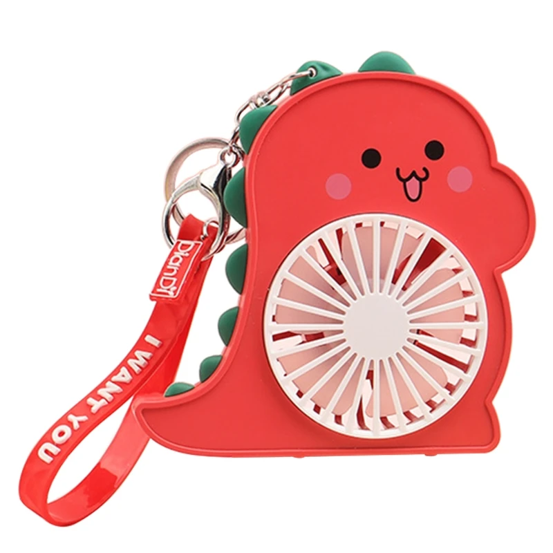 

Portable Keychain Fan Personal USB Rechargeable Fan w/ Bracket Keychain Design Mini Weararble Fan 2 Gear for Kids Office