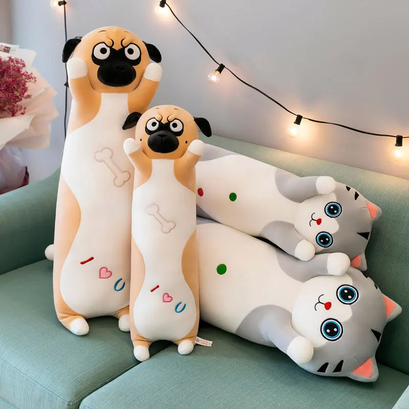 

100cm Cute Soft Long Cat Pillow Plush Toys Stuffed Pause Office Nap Pillow Bed Sleep Pillow Home Decor Gift Doll for Kids Girl