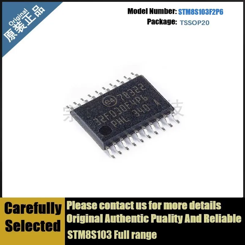 

New Original STM8S103F2P6 TSSOP20 STM8S103 8S103F2P6 103F2P6 F2P6 8-Bit Microcontroller 10Pcs-1Lot