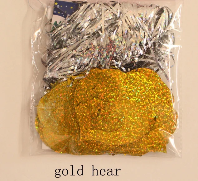 gold heart 10pcs 100 шт./упак. дождь кулон с шелковыми нитями любовь "пятиконечная звезда" Дождь кулон с шелковыми нитями на свадьбу свадебный Декор для свадьбы День рождения украшения - Цвет: gold heart 10pcs