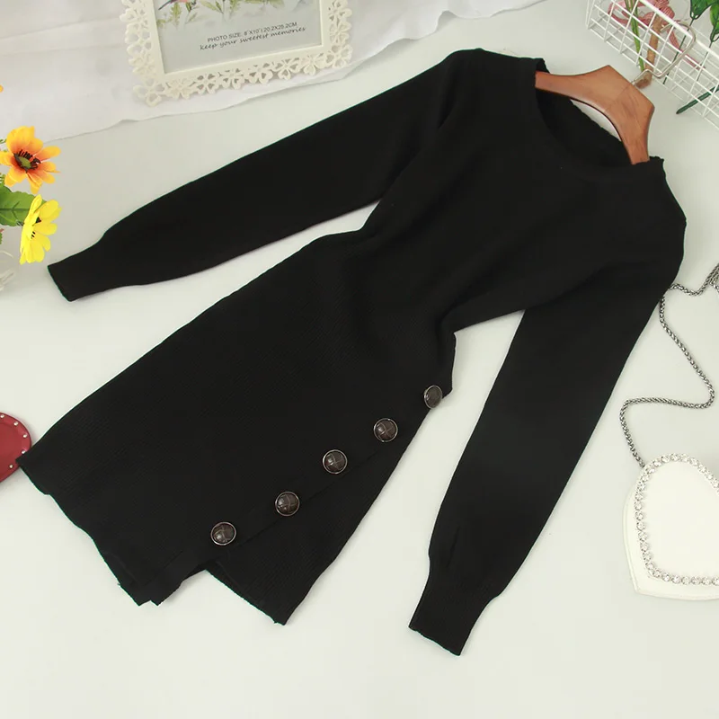 Fitaylor осеннее трикотажное платье-свитер для женщин офисное женское тонкое платье