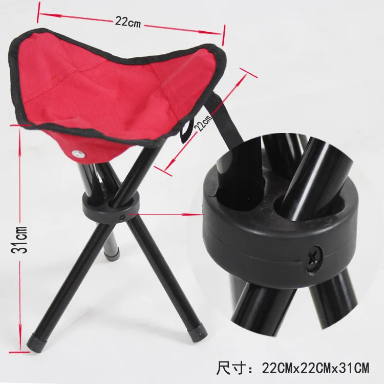 

Home Convenient Folding Chair Small Bench Folding Stool Triangle Small Stools