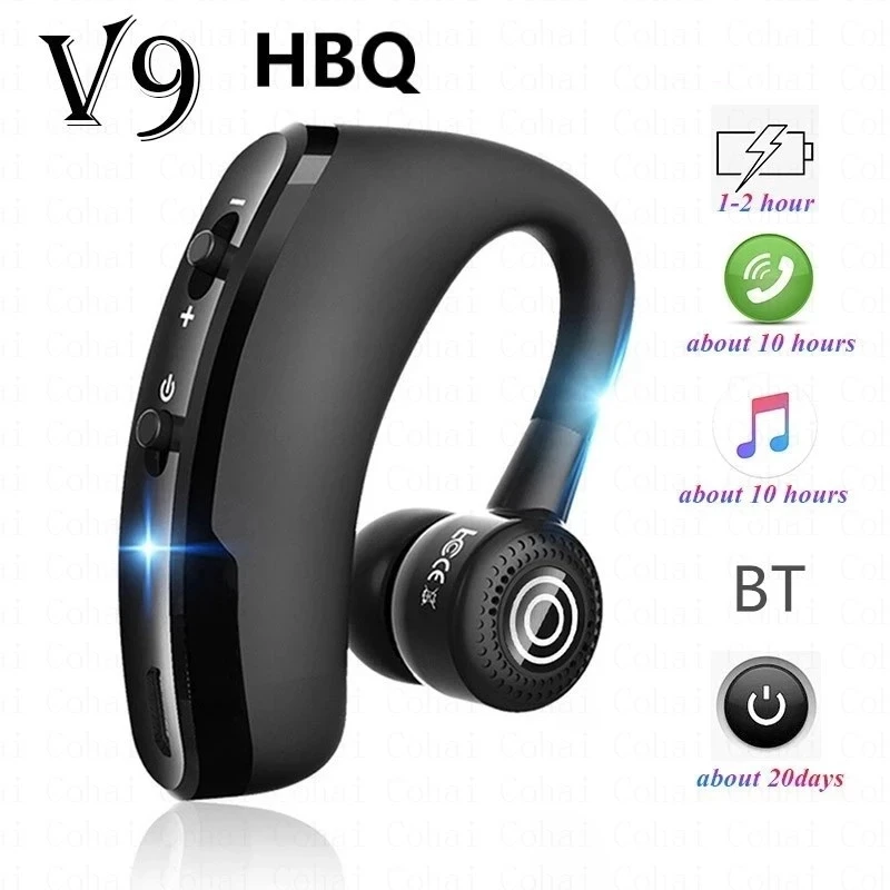 Беспроводные наушники V9 спортивные вкладыши гарнитура с микрофоном для всех