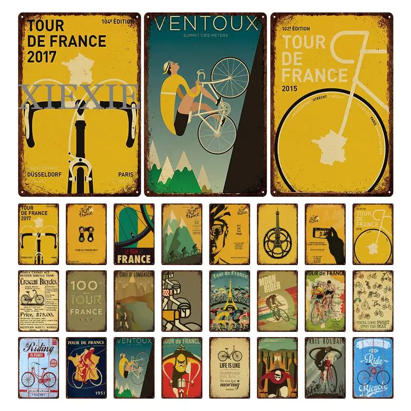 Металлический постер для велосипеда в стиле ретро постеры с металлической