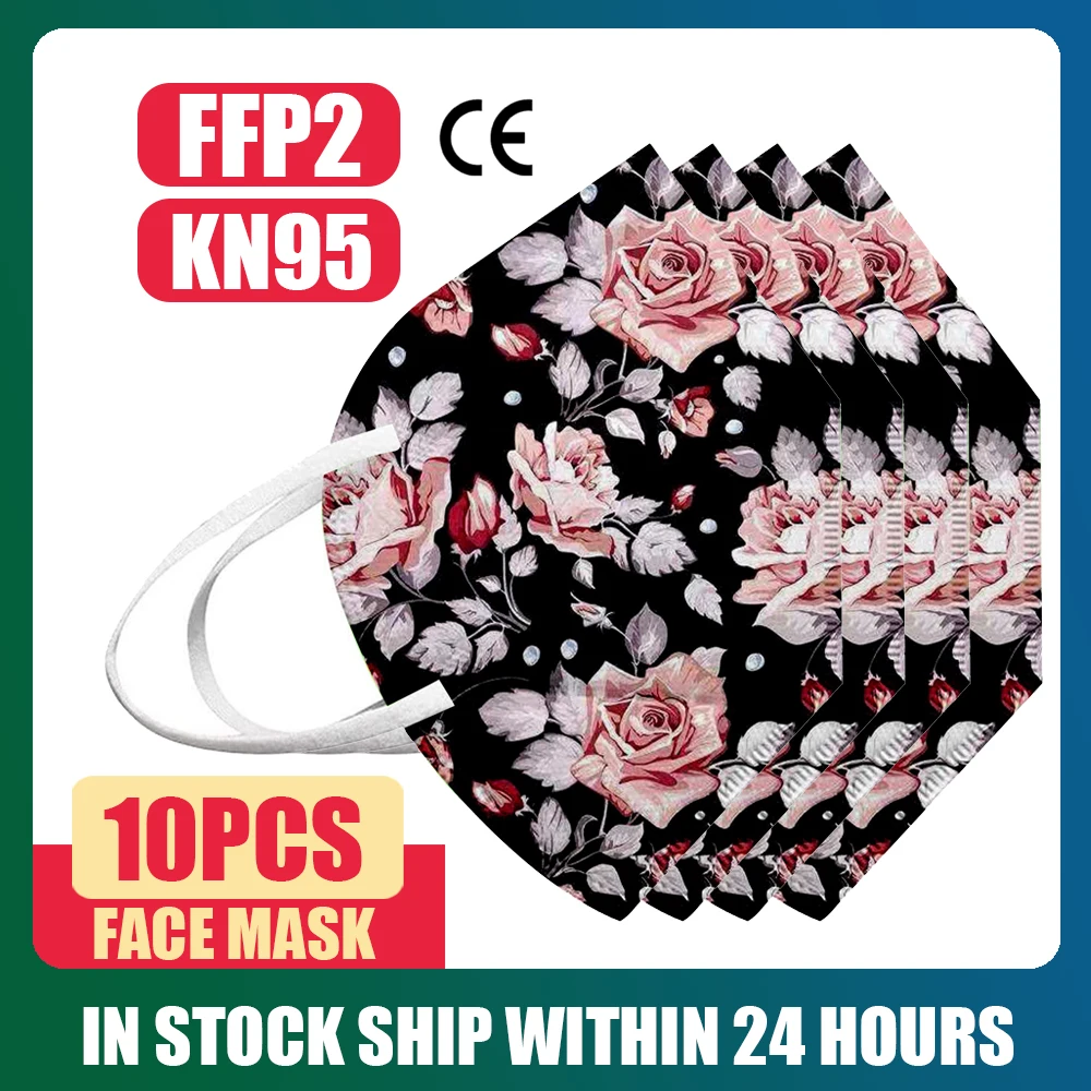 

10PCS FFP2 KN95 Protective Mask FFP2 mascarillas Camouflage Floral Fashion Facial Mask masques mascaras kn95mask ffp2mask ffpp2