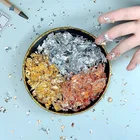 1 бутылка декоративных хлопьев с золотыми листьями, 3 г, золото, серебро, конфетти для самостоятельной росписи ногтей, материал для украшения, фольга, бумага для вечерние