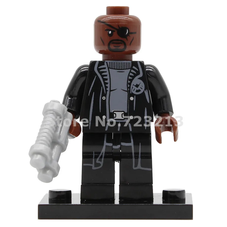 Nick Fury Человек-паук вдали от дома Мстители Michel Jones Mysterio Питер Паркер Человек-паук Железный человек строительные блоки игрушки для детей - Цвет: Nick Fury