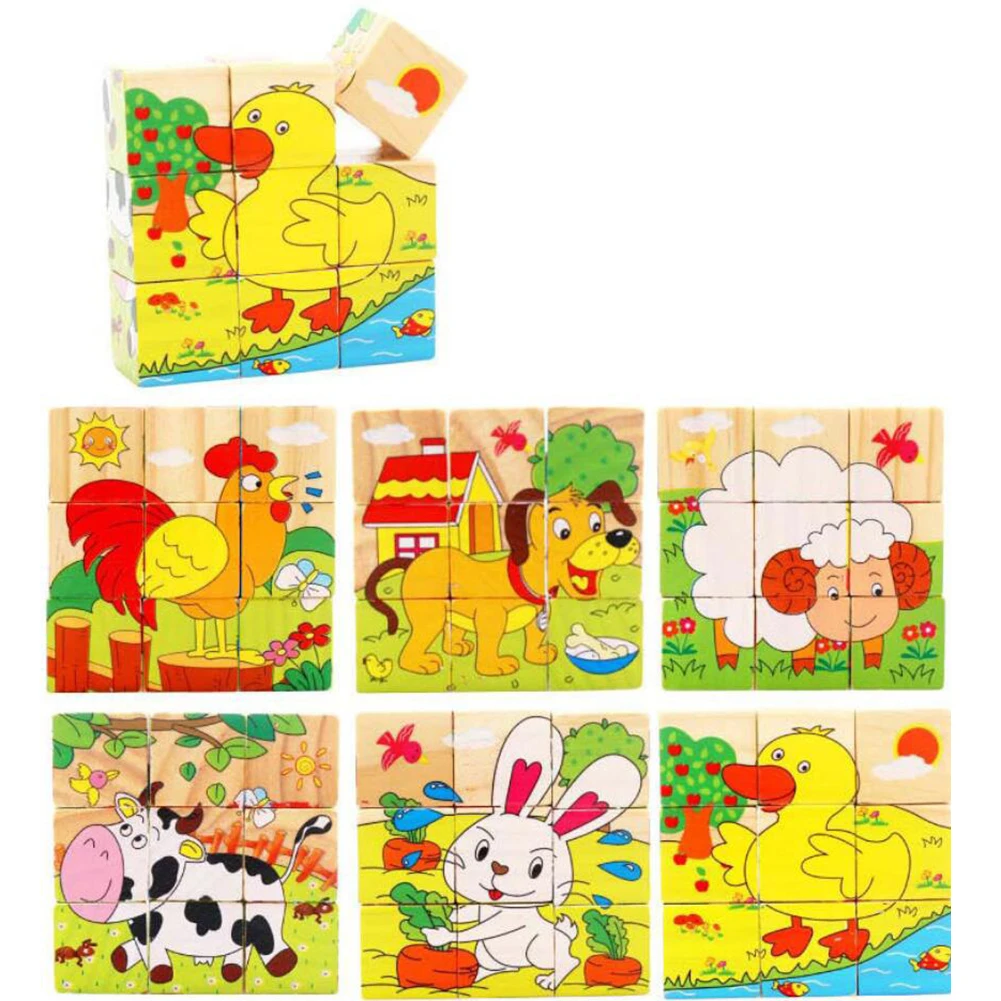 Картина с шестью лицами 3D пазл игрушки детская игрушка для раннего