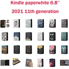 Чехол для Kindle Paperwhite 5 (11-го поколения 6,8) 2021 дюймов, смарт-чехол с надписями и автопрожектором