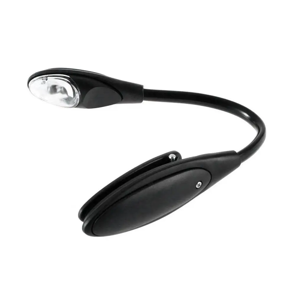 

Mini Flexible Clip-On Bright Book Light Laptop White LED Book Reading Light Lamp Compact Portable Student Dormitory Lights