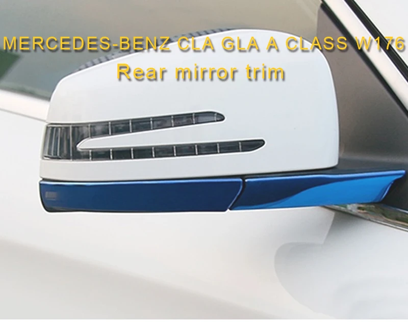 CarManGo для Mercedes Benz A Class GLA CLA циркониевый W176 боковые зеркала автомобиля Зеркало заднего вида декоративная крышка обрезки Стикеры внешний аксессуар