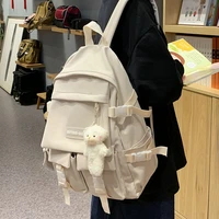 new simple girls nylon backpack students school bag japanese backpack female laptop shoulder bag